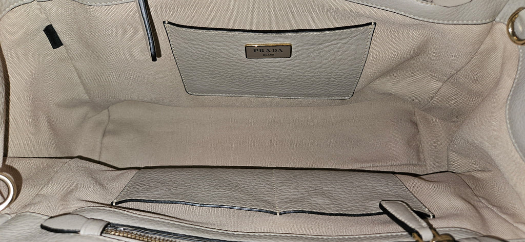 Prada Beige Leather Bag w/ authentication card