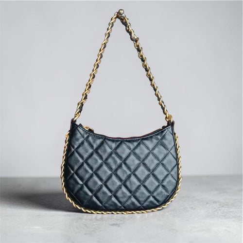 Authentic Chanel Lambskin Petite Hobo with Gold Chain P23 Seasonal (Hard to Find Bag)