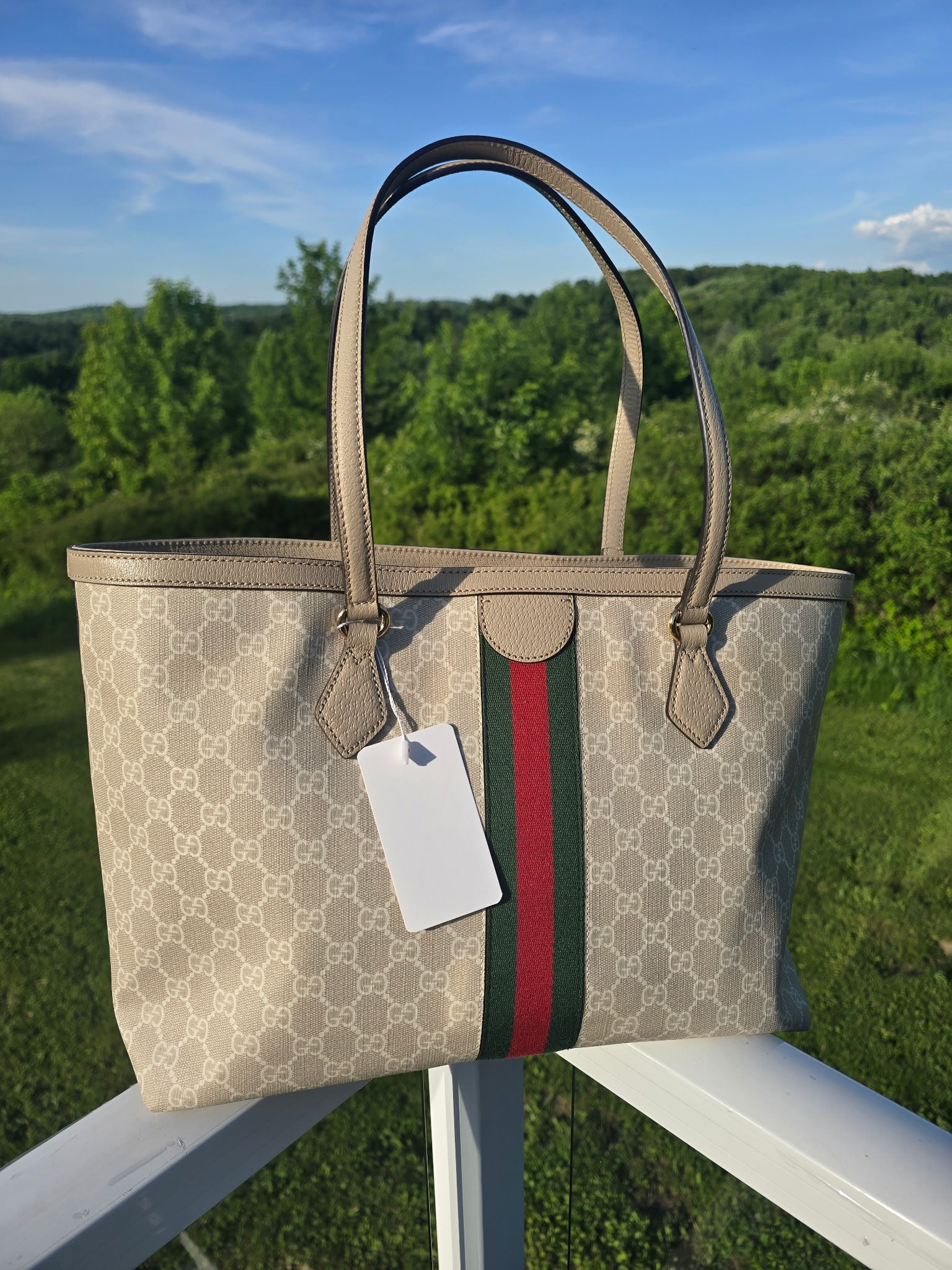 Gucci Ophidia MM Size Tote Bag PVC Leather