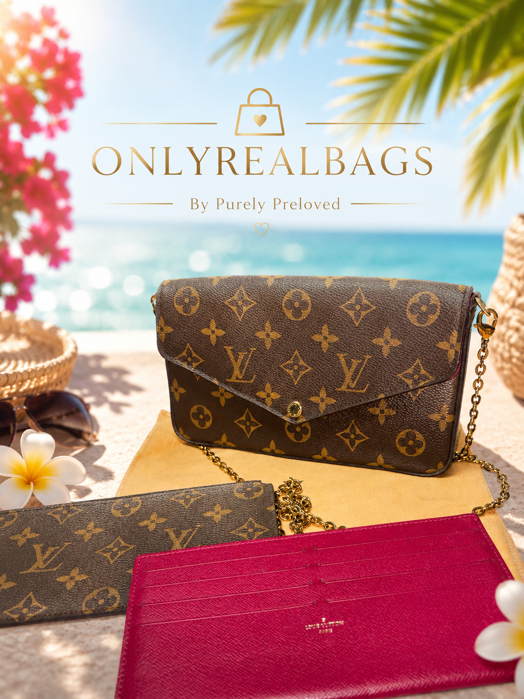 Authentic Louis Vuitton Felicie Pochette Monogram Crossbody Bag with Inserts | Preloved Luxury Handbag