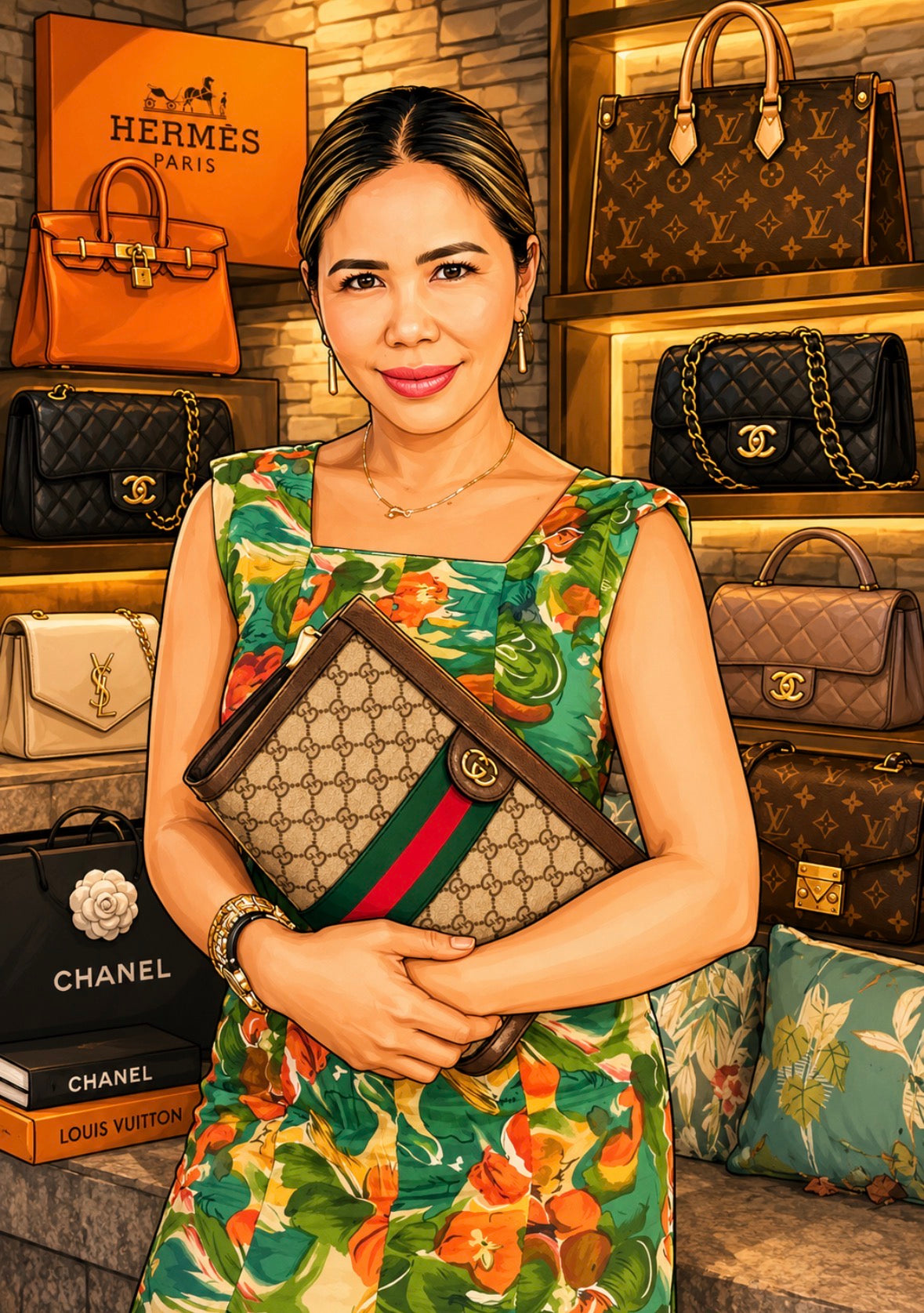 Elaine Suderio a handbag collector