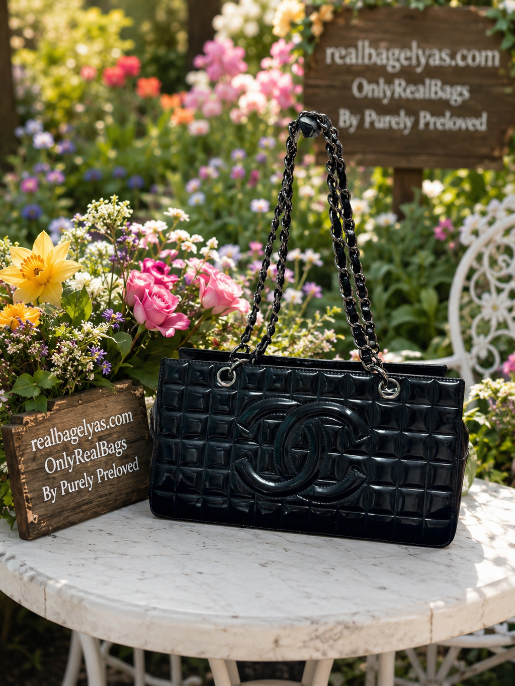 Chanel Chocolate Bar CC Tote in Palladium Hardware