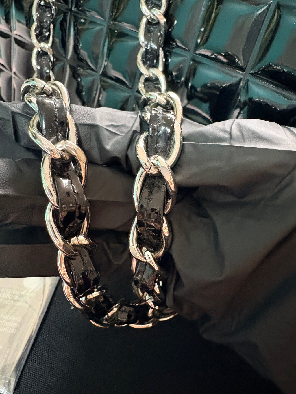 Chanel Chocolate Bar CC Tote in Palladium Hardware