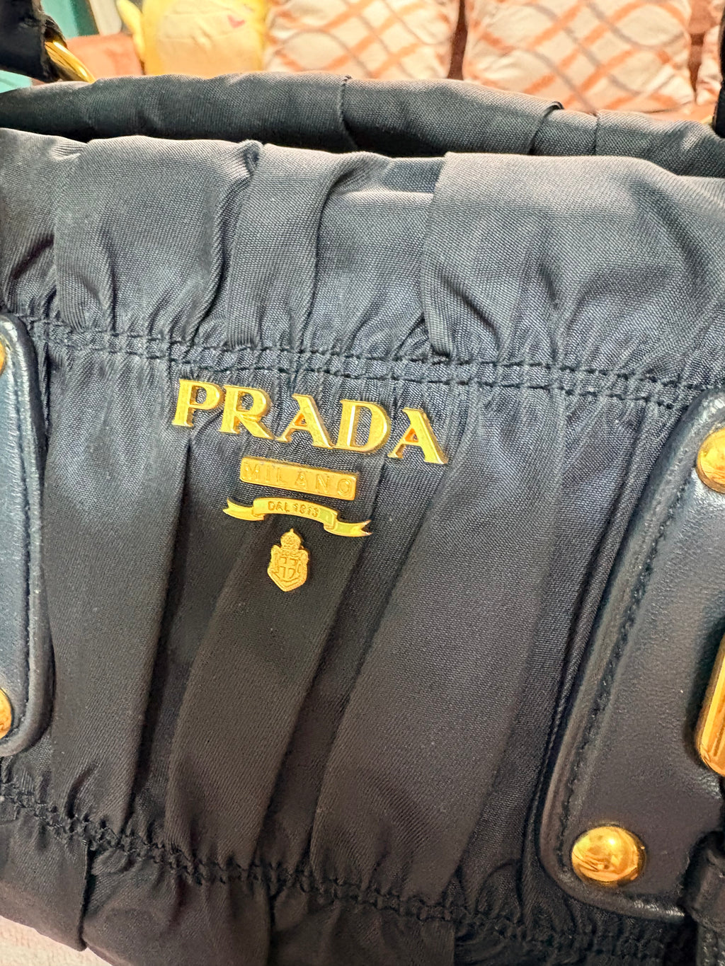 Prada Gauffre Satchel Bag with Sling for Crossbody