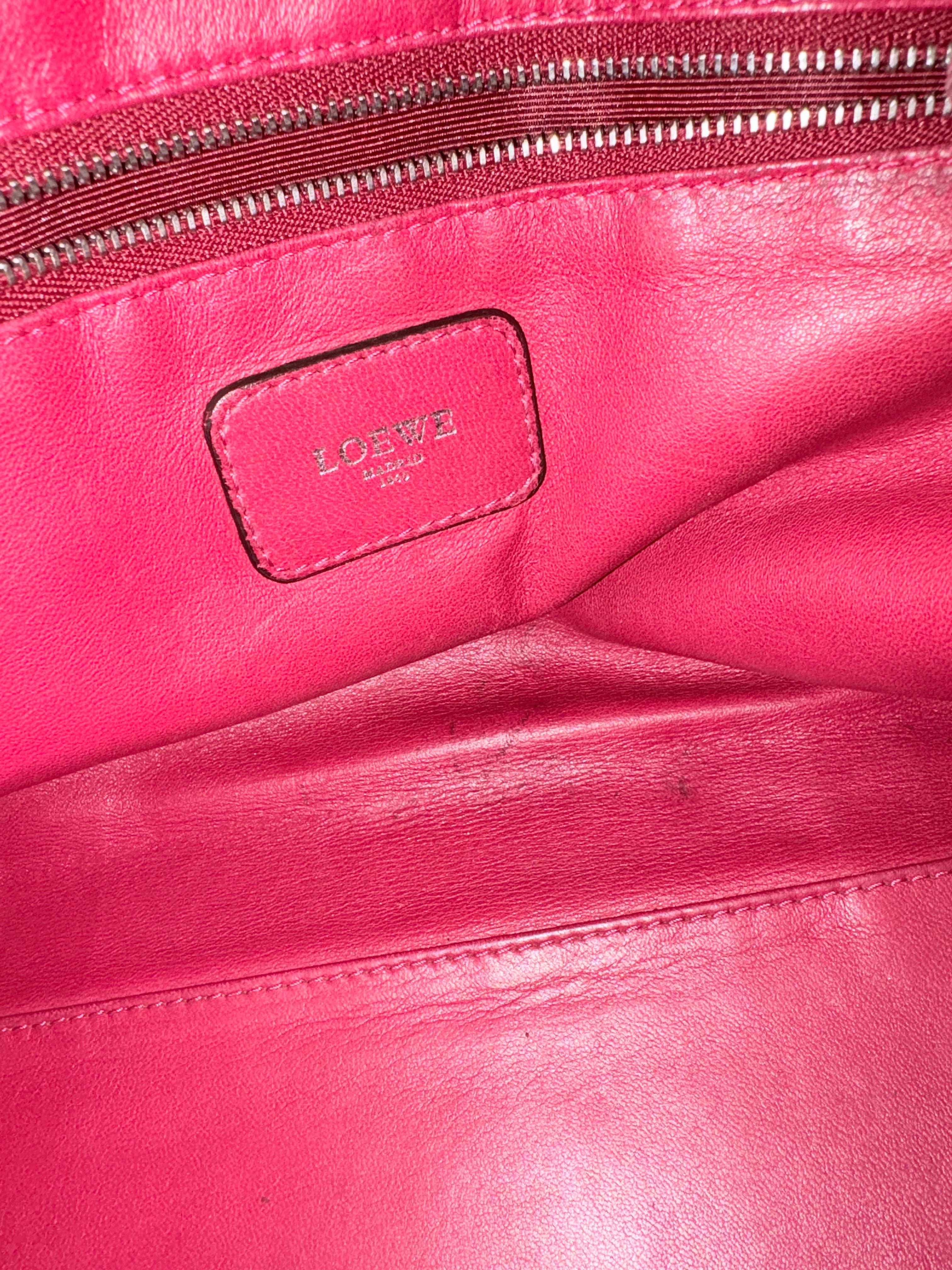 Loewe Leather Tote Bag in Red