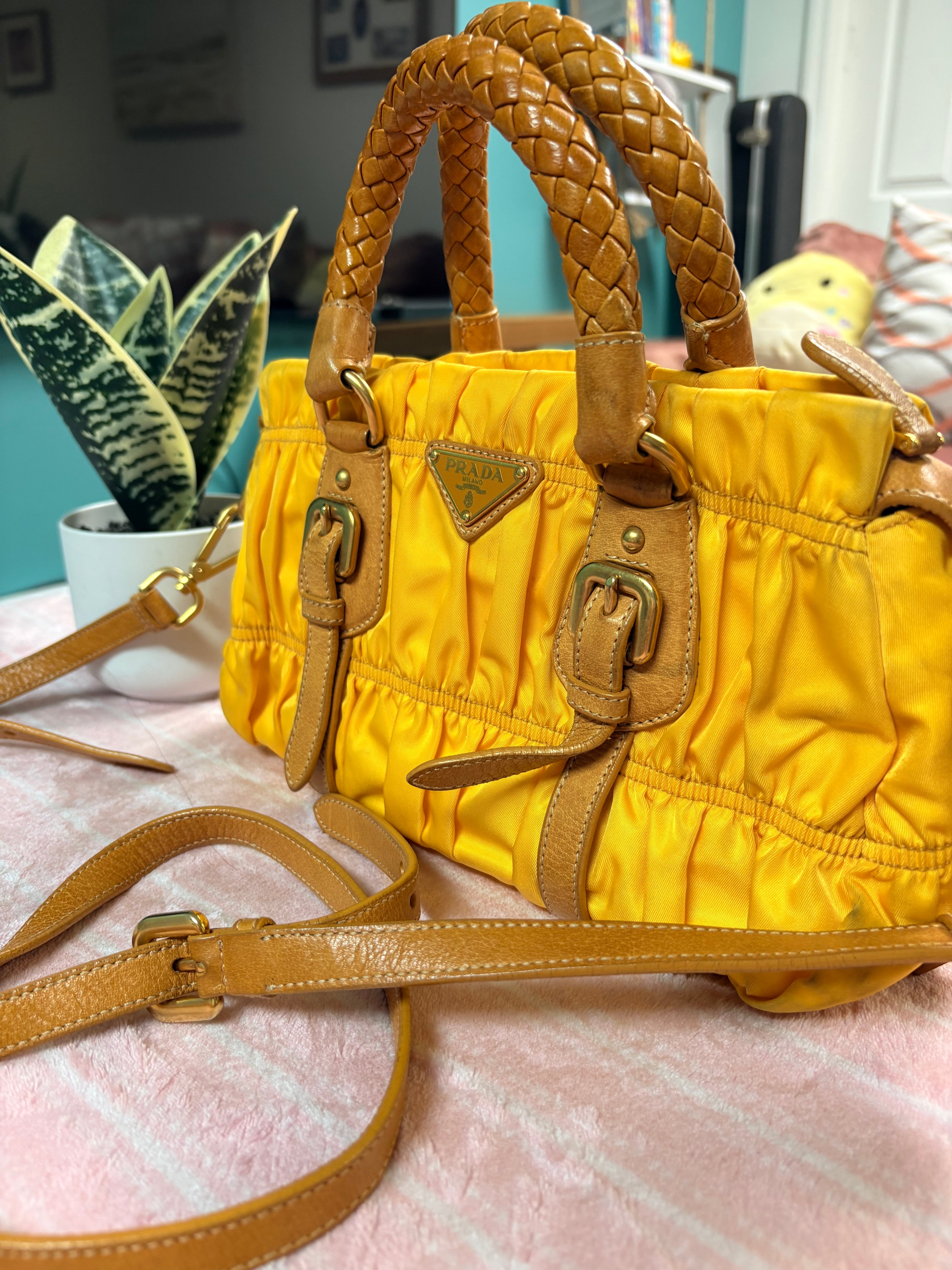 Prada Mini Geoffre Satchel w/ Strap for Crossbody